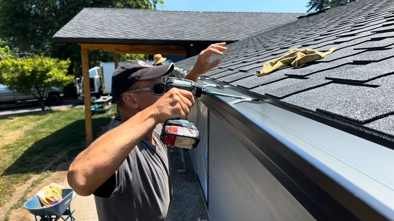 Expert gutter installation and repair work on residential home in Berkeley, CA